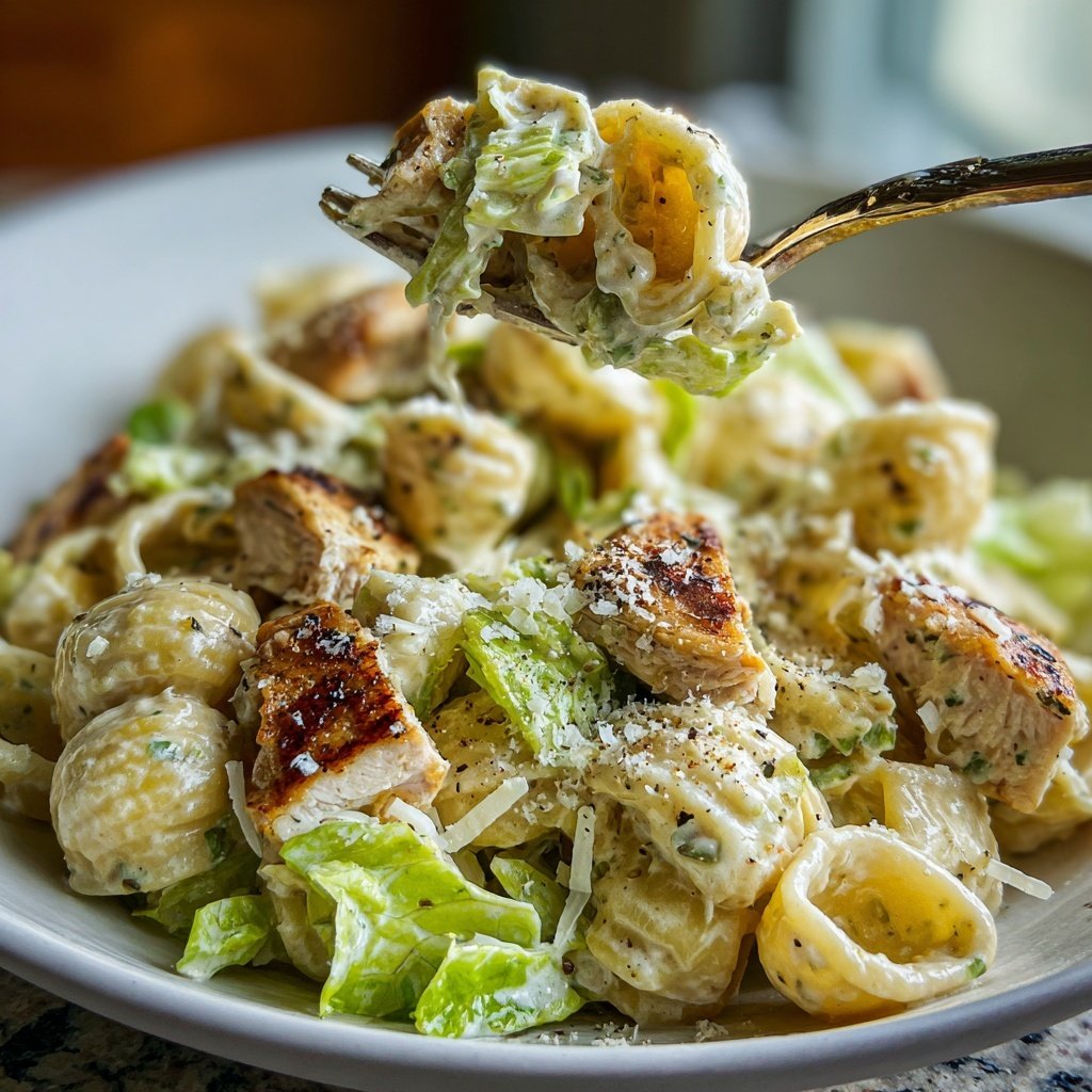 Chicken Caesar Pasta Salat