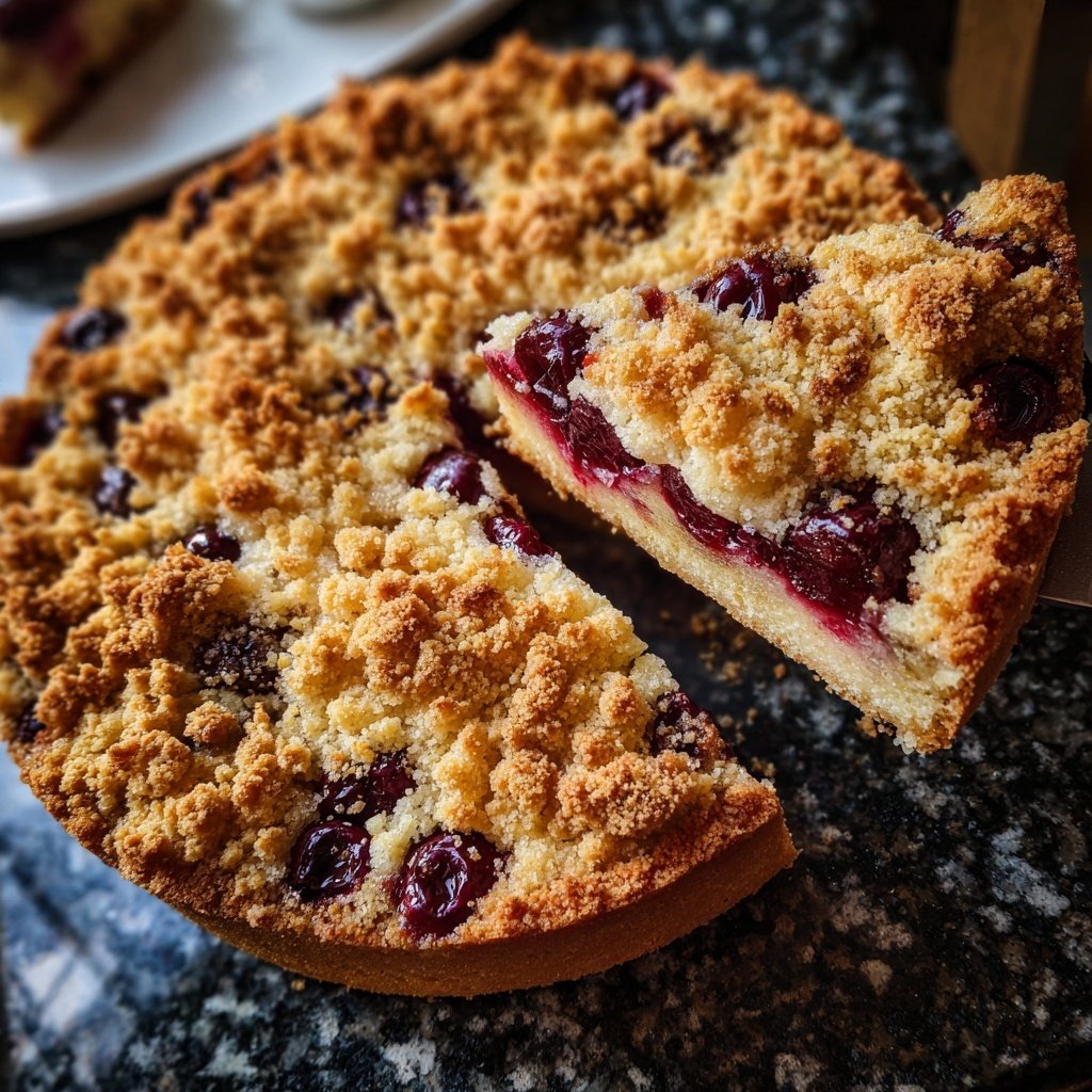 Streuselkuchen Mit Kirschen