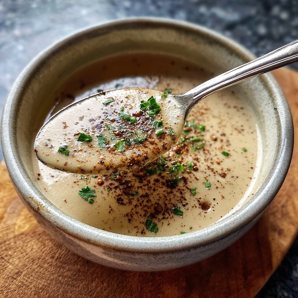 Cremige Blumenkohlsuppe mit Muskat